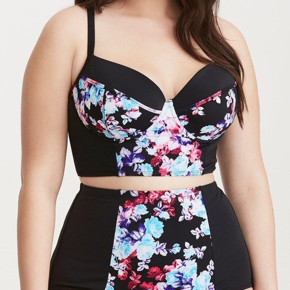 torrid Other - TORRID 4X BIKINI SwimSuit  2 Piece SET BlackFloral